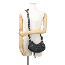 Load image into Gallery viewer, BALENCIAGA Le Cagoule Shoulder Bag Black671309 Leather Size XS
