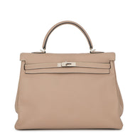 HERMES Kelly Retourne Argile Togo Leather Size 35