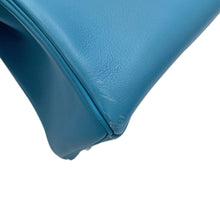将图像加载到图库查看器中，HERMES Kelly Retourne Blue Jean Evergrain Size 28

