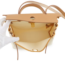 将图像加载到图库查看器中，HERMES Herbag Zip Le Tourne Beton/Natural Sable Toile H Vache Hunter Leather Size PM
