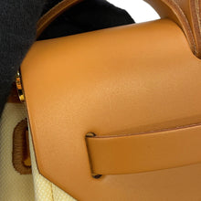 将图像加载到图库查看器中，HERMES Herbag Zip Le Tourne Beton/Natural Sable Toile H Vache Hunter Leather Size PM
