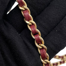 将图像加载到图库查看器中，CHANEL Chain wallet Red/MulticolorAP0250 Tweed
