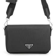 Load image into Gallery viewer, PRADA Saffiano Leather With logo Shoulder Bag Black2VD059 Leather

