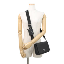 Load image into Gallery viewer, PRADA Saffiano Leather With logo Shoulder Bag Black2VD059 Leather
