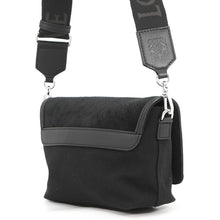 将图像加载到图库查看器中，LOEWE Flex Messenger BlackCFLXPKPX01 Suede Canvas Size Mini
