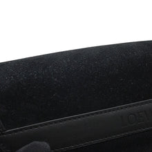 将图像加载到图库查看器中，LOEWE Flex Messenger BlackCFLXPKPX01 Suede Canvas Size Mini
