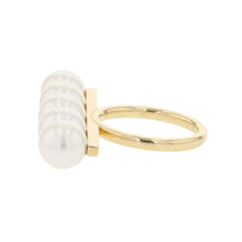 Load image into Gallery viewer, TASAKI Balance Signature Ring Size Approximately No. 12R-4398-18KYG 18K Yellow Gold
