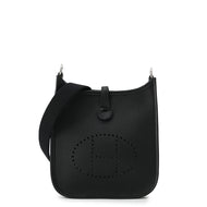 HERMES Evelyne Long Black Taurillon Clemence Size TPM