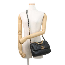 将图像加载到图库查看器中，CHANEL CHANEL19 ChainShoulder BlackAS1160-B04852-94305 Shiny Lambskin Size 25
