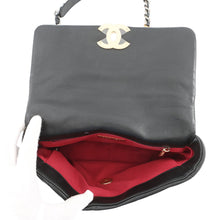 将图像加载到图库查看器中，CHANEL CHANEL19 ChainShoulder BlackAS1160-B04852-94305 Shiny Lambskin Size 25
