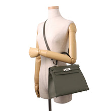 将图像加载到图库查看器中，HERMES Kelly Sellier Vert Gris Epsom Size 28
