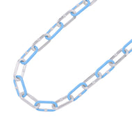Bottega Veneta Chain choker necklace Light Blue SV925 Light BlueEnamel
