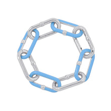 Load image into Gallery viewer, Bottega Veneta Chain Bracelet Size S Light Blue SV925 Light BlueEnamel
