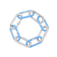 Bottega Veneta Chain Bracelet Size S Light Blue SV925 Light BlueEnamel