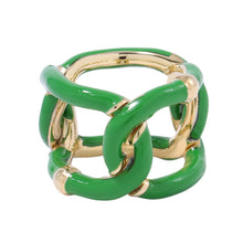 Load image into Gallery viewer, Bottega Veneta Twist Ring Size 13 Parakeet SV925 Metal Enamel

