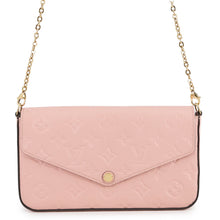 将图像加载到图库查看器中，LOUIS VUITTON Felicie Pochette Rose PoudreM67856 Monogram Empreinte Leather
