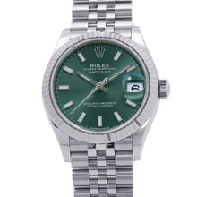 将图像加载到图库查看器中，ROLEX Datejust W31mm K18WG Stainless Steel Mint Green Dial278274
