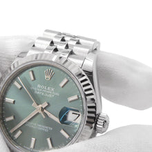 将图像加载到图库查看器中，ROLEX Datejust W31mm K18WG Stainless Steel Mint Green Dial278274
