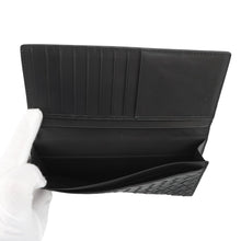 将图像加载到图库查看器中，Bottega Veneta INTRECCIATO Bifold WalletNagazai Cloth Black120697V46511000 Leather
