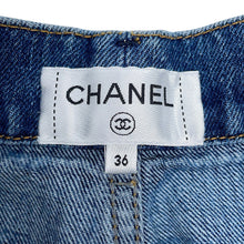 Load image into Gallery viewer, CHANEL CC Logo Denim Pants Size 36 BlueP74549 Cotton100%

