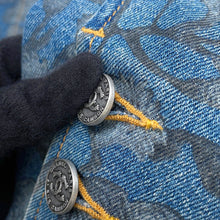 Load image into Gallery viewer, CHANEL Collarless denim jacket Size 38 BlueP70737 94% Cotton, 4% Elastopolyester, 2% Elastane

