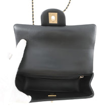 Load image into Gallery viewer, CHANEL Matelasse Top Handle Mini Flap Bag BlackAS2431 Lambskin
