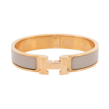 Load image into Gallery viewer, HERMES ClicH Bangle Size PM Marong rasse Enamel Gold Plated
