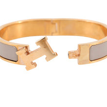Load image into Gallery viewer, HERMES ClicH Bangle Size PM Marong rasse Enamel Gold Plated

