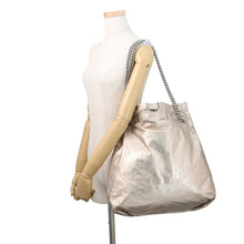 Load image into Gallery viewer, BALENCIAGA Crash Tote Bag MetalicBeige742941 Leather Size Medium
