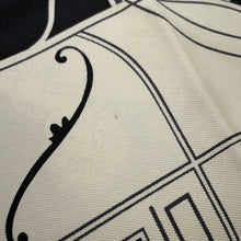 将图像加载到图库查看器中，HERMES Carre H EX-LIBRIS Fringe Size 80 Black/White Silk100%
