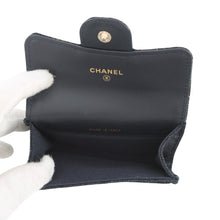 Load image into Gallery viewer, CHANEL Classic Flap Card Case Dark Blue/OrangeAP0214 Denim
