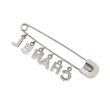 Load image into Gallery viewer, CHANEL Brooch Logo Rhinestone Metal
