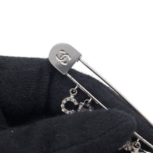 Load image into Gallery viewer, CHANEL Brooch Logo Rhinestone Metal
