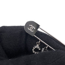 Load image into Gallery viewer, CHANEL Brooch Logo Rhinestone Metal
