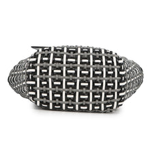 Load image into Gallery viewer, BALENCIAGA Bistro Basket Bag Black/Gray/White671342 Patent Leather Size XS
