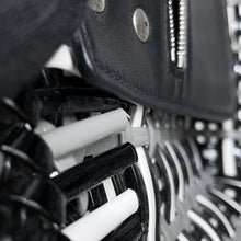 Load image into Gallery viewer, BALENCIAGA Bistro Basket Bag Black/Gray/White671342 Patent Leather Size XS
