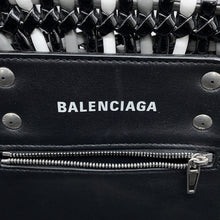Load image into Gallery viewer, BALENCIAGA Bistro Basket Bag Black/Gray/White671342 Patent Leather Size XS
