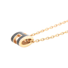 将图像加载到图库查看器中，HERMES Pop Ash Necklace Size Mini Black Lacquer Gold Plated
