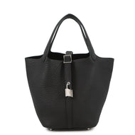 HERMES Picotin Lock Black Taurillon Clemence Size PM