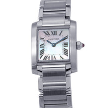 将图像加载到图库查看器中，CARTIER Tank Francaise SM W20.3mm×H25.35mm Stainless Steel Pink shell DialW51028Q3
