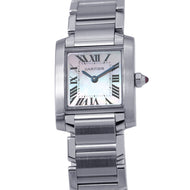 CARTIER Tank Francaise SM W20.3mm×H25.35mm Stainless Steel Pink shell DialW51028Q3