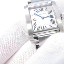 将图像加载到图库查看器中，CARTIER Tank Francaise SM W20.3mm×H25.35mm Stainless Steel Pink shell DialW51028Q3
