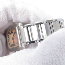 将图像加载到图库查看器中，CARTIER Tank Francaise SM W20.3mm×H25.35mm Stainless Steel Pink shell DialW51028Q3
