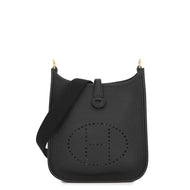 HERMES Evelyne3 Long Black Taurillon Clemence Size TPM