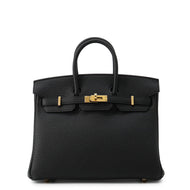 HERMES Birkin Black Togo Leather Size 25