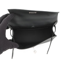 将图像加载到图库查看器中，HERMES PochetteKelly Black Swift Leather
