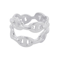 HERMES Chaine d'Ancre Double Row Ring Size 52/#12 SV925