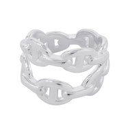 HERMES Chaine d'Ancre Double Row Ring Size 52/#12 SV925