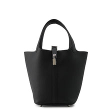 Load image into Gallery viewer, HERMES Picotin Lock Black Taurillon Clemence Size PM
