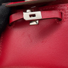 将图像加载到图库查看器中，HERMES Kelly Twilly Rouge Vif Tadelakt Leather Silk
